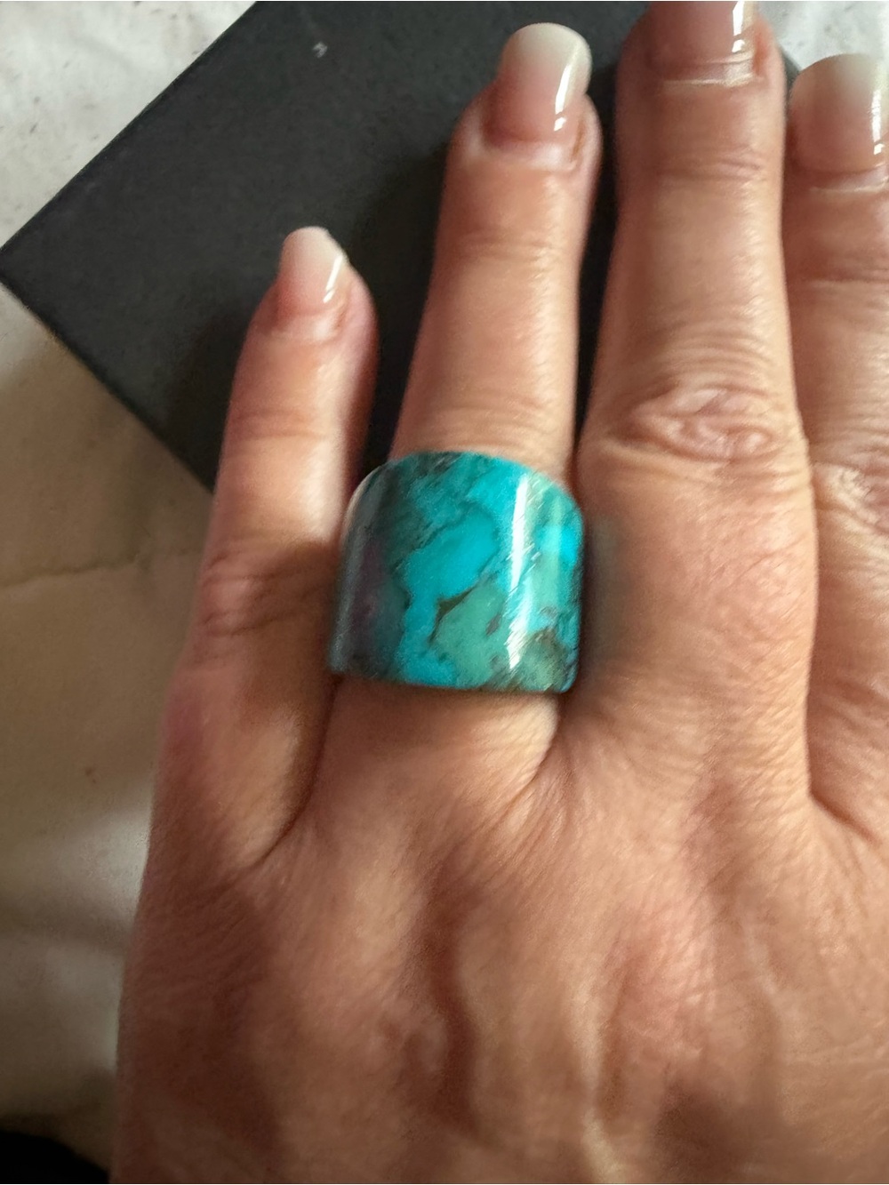 Turquoise Statement Dome Ring - Women Jewelry